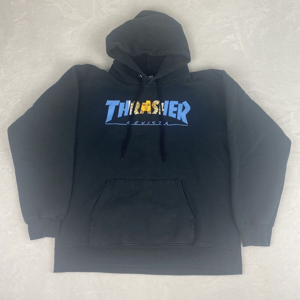 Trasher Argentina Graphic Sweater Adult Small Black Hoodie Sweatshirt Casual